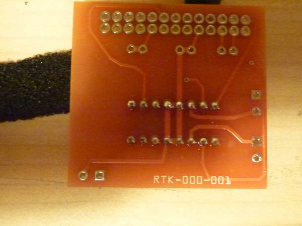 Пайка сокета для микросхемы — вид снизу