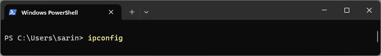 Команда ipconfig