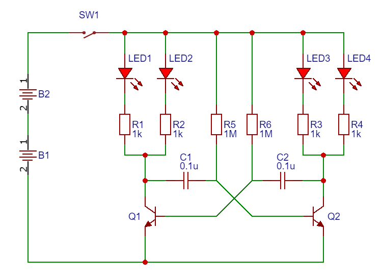 Принципиальная схема набора LED-Вихрь