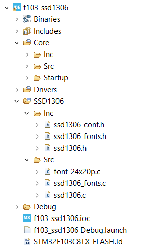 stm32cubeide библиотека stm32-ssd1306