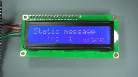 Прокручиваемый текст на I2C LCD с ESP32