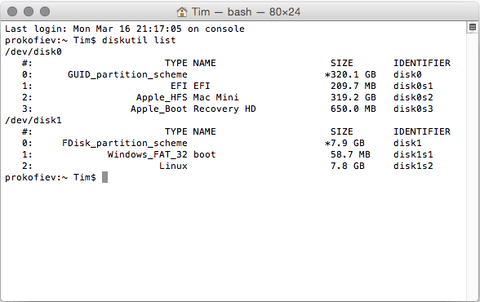 Резервная копия SD-карты в macOS