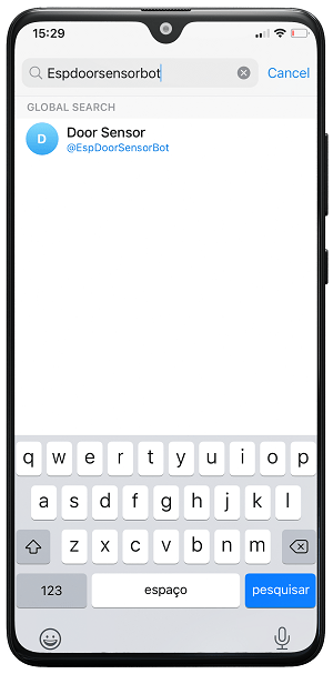 Поиск бота ESP32 в Telegram