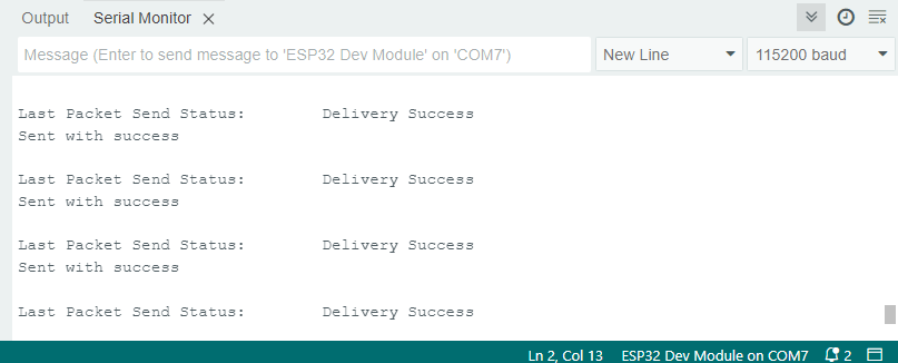 ESP-NOW ESP32 — вывод сообщения отправителя в Arduino IDE