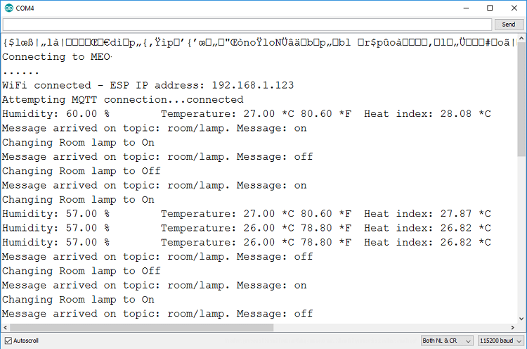 Монитор последовательного порта Arduino IDE