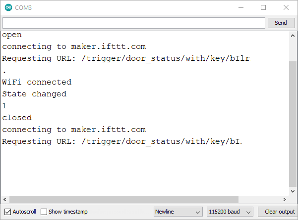 Тестирование IFTTT с ESP32 через Serial Monitor