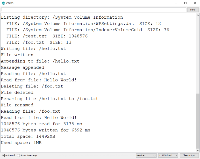 ESP32 тестирование модуля MicroSD-карты: чтение, запись, удаление