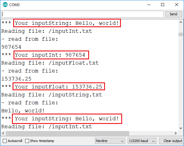 Демонстрация работы полей ввода ESP32 ESP8266 в мониторе последовательного порта Arduino IDE