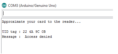 Монитор последовательного порта - доступ запрещён