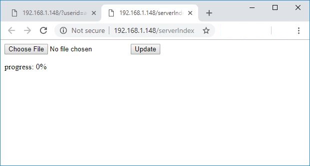 Страница загрузки OTA Web Updater ESP32