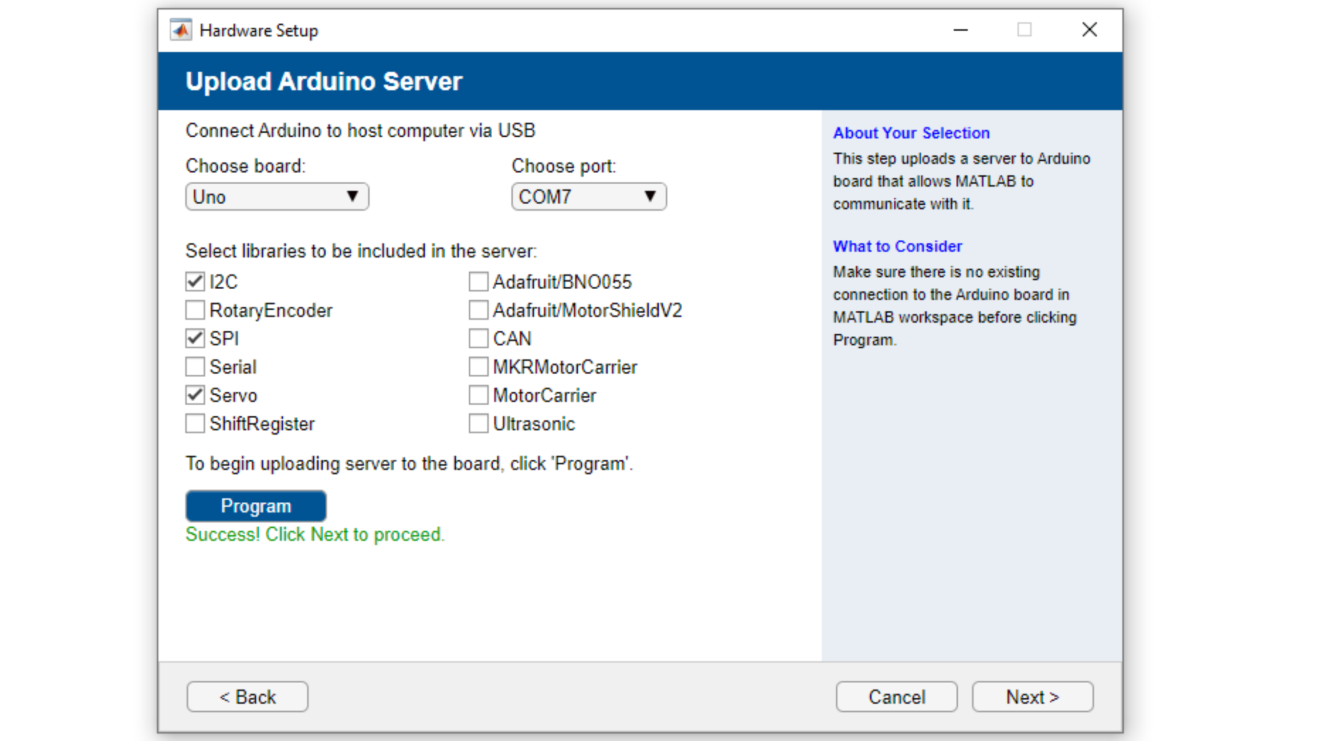 Программирование выполнено успешно