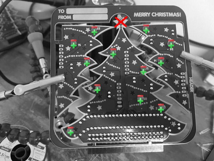 Сторона B — светодиоды на обратной стороне ёлки