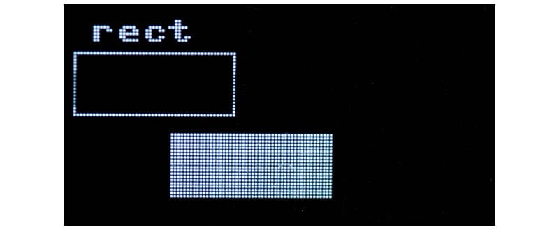 Графика на OLED — прямоугольники