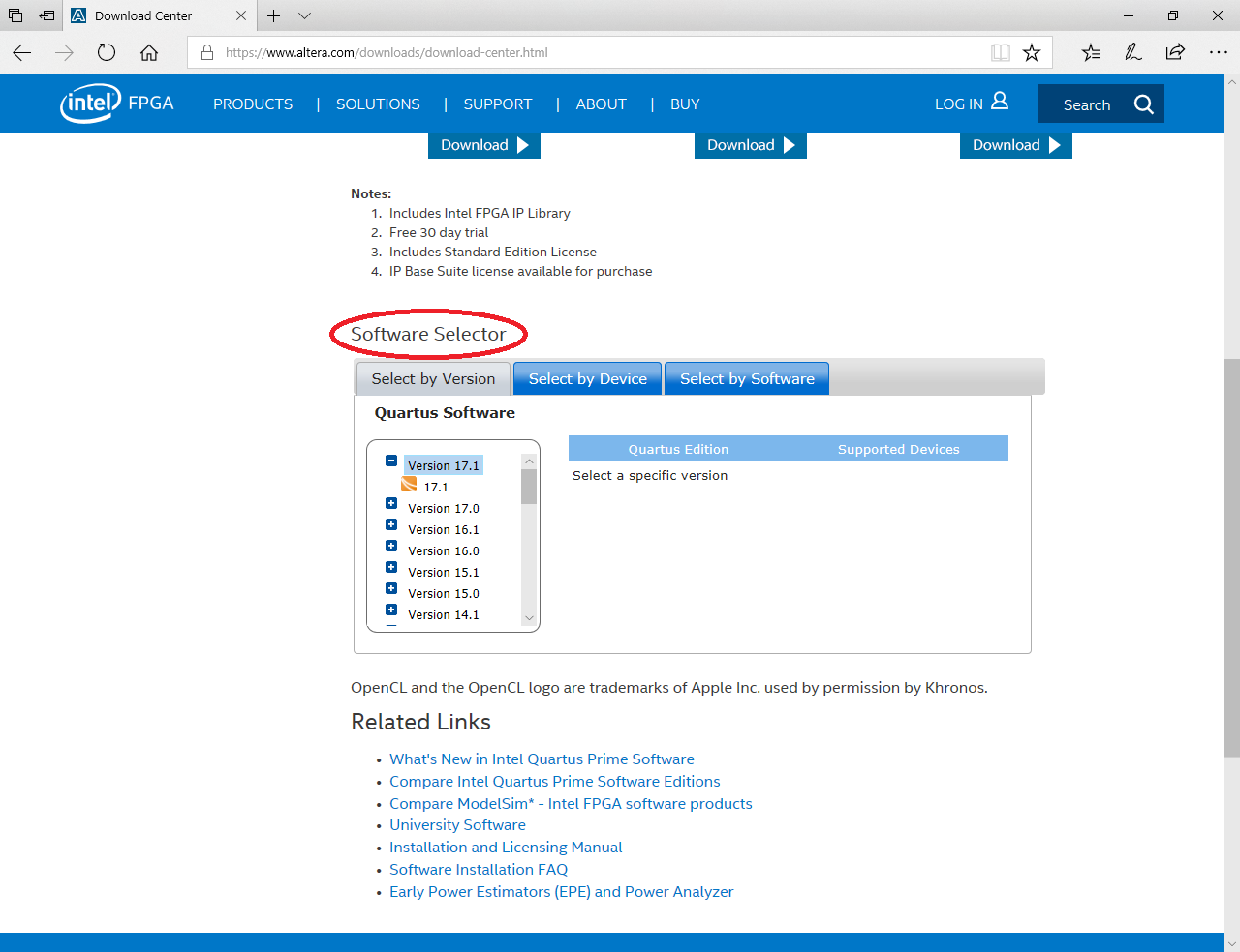 Software Selector