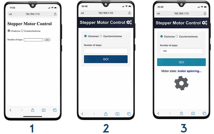 Управление шаговым двигателем через веб-сервер ESP32 — все проекты
