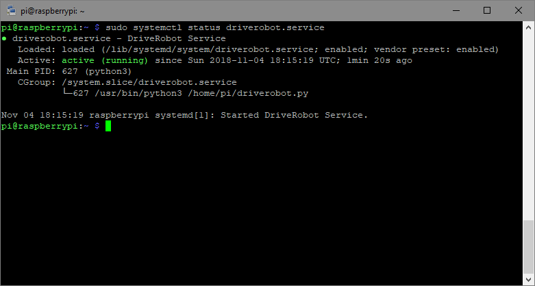 Вывод команды systemctl status
