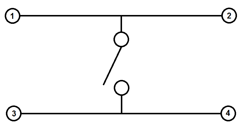 Схема контактов тактильного переключателя