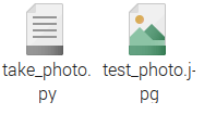 Файлы в папке после съёмки фото Picamera2 Python