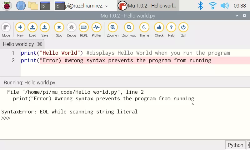 Выделение ошибок в Mu