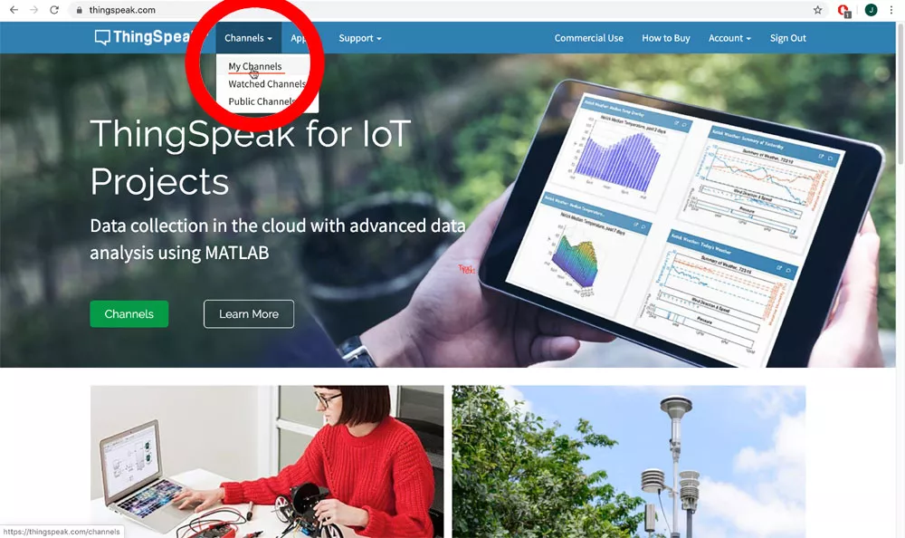 ThingSpeak каналы