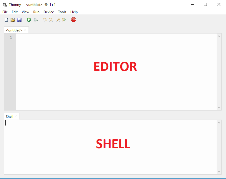 Обзор Thonny IDE — Редактор и Shell