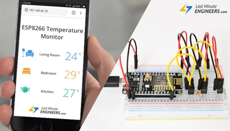 Отображение значений нескольких DS18B20 на веб-сервере ESP8266 NodeMCU