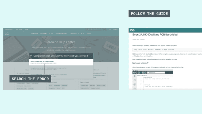 Поиск руководства по устранению ошибки