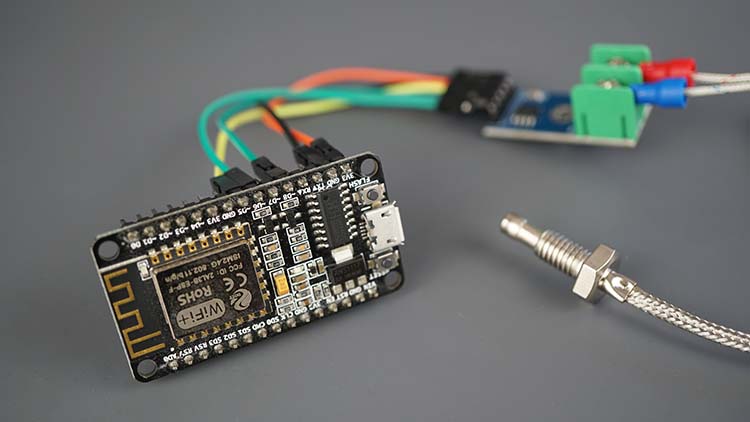 ESP8266 с термопарой K-типа и усилителем MAX6675