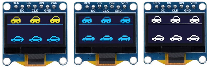 Waveshare 0.96" OLED-дисплеи