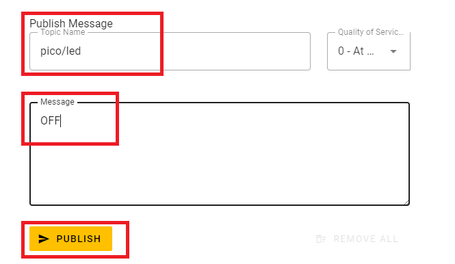 HiveMQ - публикация MQTT-сообщения через веб-клиент