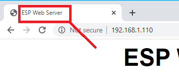 ESP32 асинхронный веб-сервер -- заголовок веб-страницы HTML
