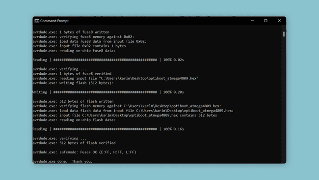 Успешное обновление
