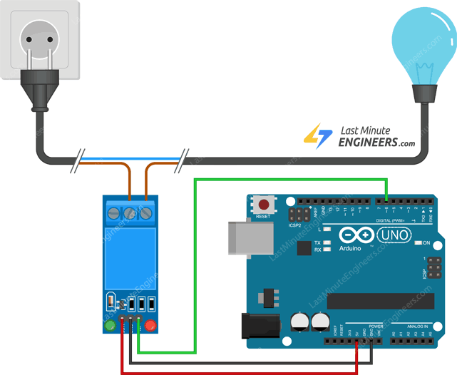 Подключение одноканального модуля реле к Arduino