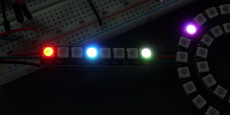 WS2812B управление отдельными пикселями MicroPython